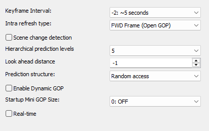 SVT-AV1-Codec: GOP Size and Type Options